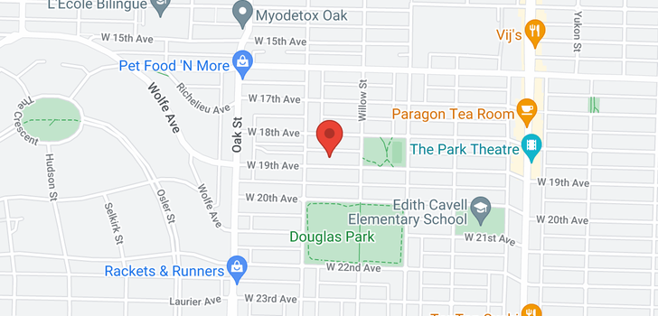map of 855 W 19TH AVENUE